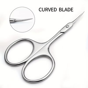 Ciseaux à cuticules, outils de beauté, ciseaux à sourcils, ciseaux russes pour peaux mortes, professionnels en acier inoxydable - Product Image 1