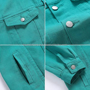 Boomletcorp Most Popular Comfortable <b>Black</b> Color <b>Men</b> <b>Denim</b> <b>Jackets</b> Unisex Style High Quality Stand Collar Quick Dry Breathable - Product Image 6