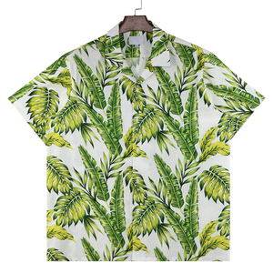 T-shirt décontracté à manches courtes pour homme, imprimé 3D palmier, respirant, en coton délavé, idéal pour les vacances à la plage d'été à Hawaï - Product Image 1