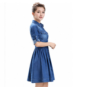 New Arrival Women's Washed <b>Denim</b> Shirt Long Sleeve Raw Edge <b>Denim</b> <b>Jacket</b> Casual Button Jean Blouse Eco-Friendly Breathable Loose - Product Image 2