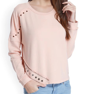 เสื้อสเวตเชิ้ตผ้าฟลีซสำหรับผู้หญิง ดีไซน์ใหม่สำหรับฤดูหนาว บริการ ODM ผ้าฝ้ายผสมระบายอากาศได้ดี สวมใส่สบาย คุณภาพสูง - Product Image 4