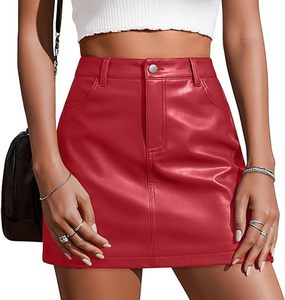 Mini-jupe en cuir pour femme, taille haute, style club, moulante, courte, personnalisable OEM ODM, marque privée, vente en gros de vêtements - Product Image 1