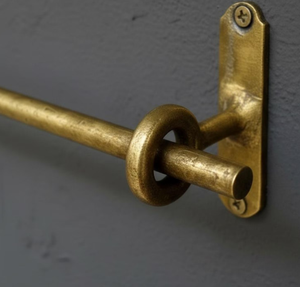 Hot Sale Handmade Bulk Traditional Golden Unique Brass Metal <b>Wall</b> Mount Single Luxurious Towel Bar for Bathroom - Product Image 3