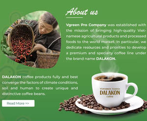 Café Robusta Torréfié Intensément de Qualité Supérieure, Goût Amer, Emballage en Sachet DALAKON 250g, Saveur de Chocolat Noir Intense, Caféiné, Vietnam - Product Image 2