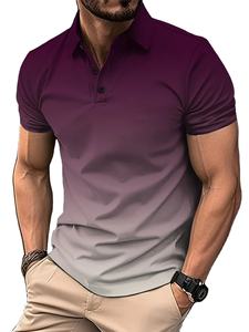 Comprar impresión personalizada para hombre Polo Camiseta de manga corta de moda para los hombres de color sólido Casual Polo ropa de verano de moda de los hombres ropa - Product Image 2