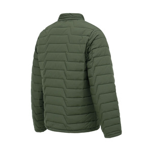 <b>Men's</b> Olive Green Puffer <b>Jacket</b> Stand Collar Zipper Closure Windproof Polyester Wadding Casual Autumn Regular Fit Wholesale <b>men</b>. - Product Image 2
