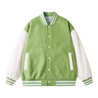 Veste de baseball de haute qualité avec broderie en chenille, col montant, style universitaire pour hommes
