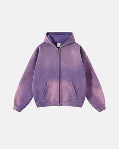 Sweat-shirt à capuche unisexe surdimensionné avec fermeture éclair, 100% coton, fabricant OEM, écologique, respirant, marque personnalisée - Product Image 2