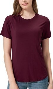 T-shirt décontracté pour femme, col rond, en coton confortable, tendance - Product Image 3