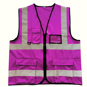 PLAYER'S POINT High Visibility Reflective Safety <b>Vest</b> Unisex Polyester Workwear Multiple Colors Zipper Closure CE Certified EU - Product Image 1