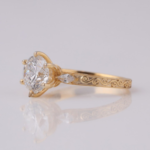 Three Stone 2.70 CT Brilliant Round Cut Lab Grown <b>Diamond</b> <b>Ring</b> Wedding <b>Ring</b> for her - Product Image 6