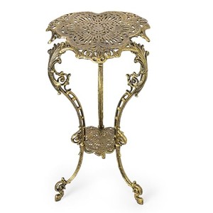 Soporte para Plantas de Madera de Teca Tradicional Hecho a Mano - Motivos Florales Premium - Venta al por Mayor - Product Image 2