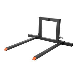 Forche per pallet per trattore con attacco a 3 punti, per carichi pesanti, capacità 1500 libbre, lunghezza totale 50 pollici con regolazione 28,9 e 46 pollici, nuove condizioni - Product Image 1
