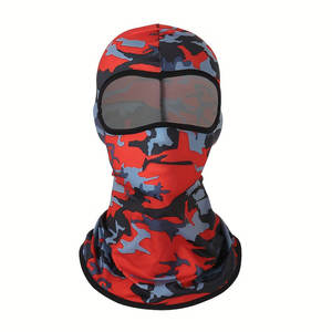 Balaclava de moto professionnelle légère, couvre-visage et cou, tissu Spandex/Polyester, réglable, unisexe, pour les longues distances - Product Image 5