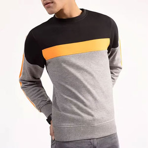 Sudadera de Algodón Bicolor para Hombre, Cuello Redondo, Transpirable, Colores Personalizados, Ropa Casual, Moda Urbana 2026 - Product Image 1