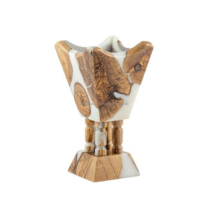 Support à encens en résine et bois de style arabe |   Diffuseur d'arômes Oud du Golfe Persique, support décoratif de table - Product Image 1