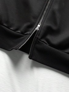 Sweat-shirts à capuche zippés pour hommes en molleton de coton épais avec détail strass sur l'épaule, coupe oversize, style streetwear, production sous marque privée - Product Image 6
