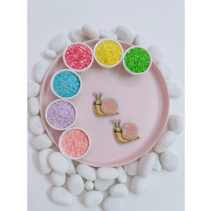 Parche Bordado de Caracol con Cuentas y Lentejuelas, Motivo Decorativo para Prendas, Manualidades, Costura, Accesorios, Diseño Infantil - Product Image 1