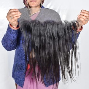 Extensiones de Cabello Humano Natural Ondulado Negro Indio 100% Virgen con Cutícula Alineada, 13*4 HD Frontal, Venta al por Mayor - Product Image 5