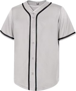 Camiseta Deportiva Casual de Poliéster de Secado Rápido con Cuello en V Azul y Ribete Blanco, Estilo Béisbol, Manga Corta, para Verano - Product Image 3