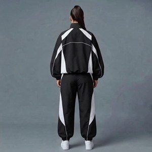 Hot Sale Customized New High Quality <b>Women</b> Windbreaker Tracksuit Zip Me up Panels <b>Jogger</b> Pant Nylon Windbreaker <b>Sets</b> - Product Image 3