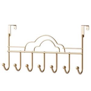 Gancho metálico para colgar sobre la puerta, organizador de almacenamiento para armario, baño, cocina, toallero, colgador de ropa, accesorio para entrada, decoración y uso en el hogar. - Product Image 1