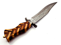 Couteau Bowie Tracker Damas fait main, très demandé, avec manche en bois, lame pleine longueur, étui de transport horizontal, personnalisable, OEM, pour camping en extérieur
