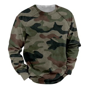 เสื้อสเวตเชิ้ตฟลีซลายพรางสีเขียวสำหรับผู้ชาย ลดราคาพิเศษสำหรับฤดูหนาว สกรีนลายแบบนูนได้ตามสั่ง สไตล์ลำลองแนวสตรีทแวร์ พิมพ์ลายแบบซับลิเมชั่นตามสั่ง - Product Image 5