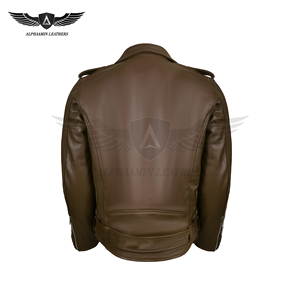 Chaqueta de Motocicleta Delgada Impermeable de Cuero Genuino Personalizable, Fabricante de Chaquetas con Parche de Chenilla Bordado Personalizado, con Cierre, para Invierno - Product Image 5