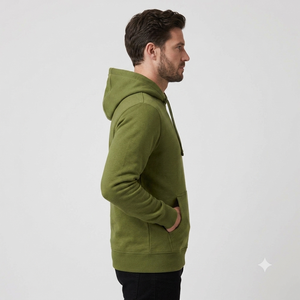 Olive Green Men's <b>Hoodie</b> Long Sleeve Casual Streetwear Sweatshirt Thick Warm Fleece Pullover Outdoor Hiking Gym <b>Workout</b> - Product Image 4