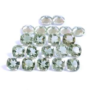 Lote al por mayor de piedras preciosas sueltas de amatista verde natural de 18x18 mm, corte cuadrado tipo cojín, facetadas, calibradas, calidad AAA, para fabricación de joyería. - Product Image 2