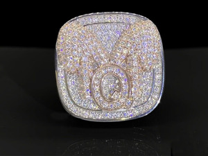 Luxury Men's 925 Sterling Silver Moissanite Diamond Cocktail Hip Hop <b>Iced</b> Out <b>Ring</b> Pave Setting Letter Q Design Everyday Wear - Product Image 1