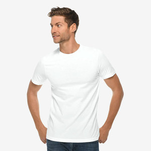 T-shirt uni DISTRICT DM130 pour homme, coupe classique, en tissu tri-mélange, couleur naturelle / Taille L, T-shirt de baseball pour homme en tissu tri-mélange - Product Image 1