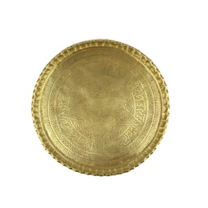 Decorative Round Brass Serving <b>Tray</b> For <b>Candle</b> And Flower Arrangement Enhancing Home Ambience Naturally Home Decoration - Product Image 5