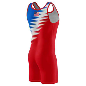 <b>Men</b> Custom Fit Breathable Wrestling Uniforms Sublimated Compression Wrestling Singlets Wrestling Gym <b>Bodysuits</b> Singlets - Product Image 6