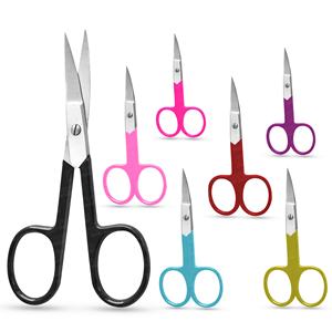 Punta puntiaguda de tijera de acero inoxidable para recortar cejas curvas con logotipo personalizado al por mayor para el cuidado de las uñas y el uso diario - Product Image 6