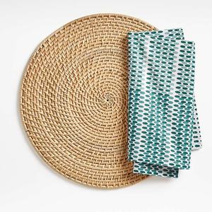 Braided Edge Rattan Placemat Round Woven Table Mat Thick Rope Border Coaster Wicker Charger Plates For Dining Table Room Decorat - Product Image 4