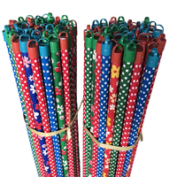Manche de balai en bois écologique du Vietnam avec motif floral et bâton de balai à pois, durable et imperméable, longueur 20-24 pouces, bonne qualité