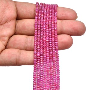 Cuentas de Rubí Johnson AAA+ de 2mm-4mm, Lisas y Redondas, Rubí Rosa Natural, Cuentas de Piedras Preciosas para la Fabricación de Joyería - Product Image 2