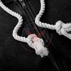 Sweat à capuche décontracté pour homme, coupe ample, couleur unie, en coton mélangé, pour l'extérieur, hiver, patchwork, logo personnalisé - Product Image 5