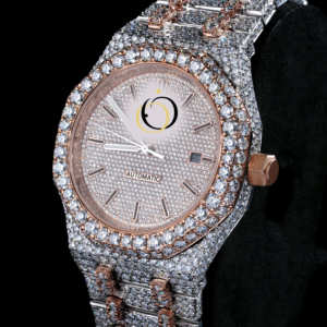 Reloj mecánico automático Iced Out Moissanite Tourbillon para hombre, reloj de pulsera de acero inoxidable de dos tonos - Product Image 3
