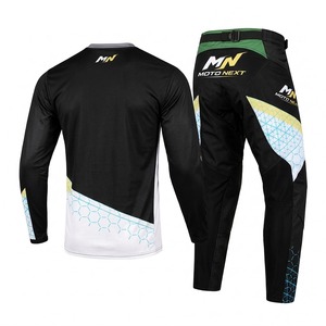 Ensemble motocross homme manches longues, maillot et pantalon, couleurs contrastées, 100% polyester, séchage rapide, toutes saisons, vêtements de course - Product Image 6