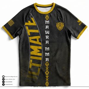 Mawra Rashguard High Quality <b>Custom</b> Sublimated <b>Design</b> <b>Compression</b> Short Sleeve <b>Shirt</b> for Gym Training Fighting Unisex - Product Image 3
