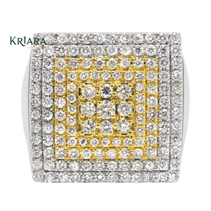 Anillo de Diamantes de Plata 925 de Lujo con Diseño Plateado, Diamantes Cultivados en Laboratorio con Corte Brillante Redondo, Unisex, para Uso Diario - Product Image 2