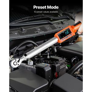 Set di chiavi dinamometriche digitali a 2 pezzi (attacco da 1/2 e 3/8 pollici, 72 denti, precisione del 2%, valore preimpostato) di Spanners - Product Image 2