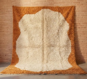 Tapis berbère marocain Beni Ourain noué à la main, 100% laine, géométrique, style bohème, sur mesure, vente en gros - Product Image 1