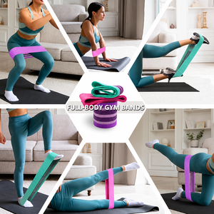 Bandes de résistance en tissu tissé de haute qualité avec grip antidérapant pour femmes et hommes, entraînement de force et exercices du bas du corps - Product Image 4