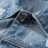 Vestes en jean personnalisées pour hommes, effet vieilli, imprimées, confortables, et ensembles de jeans pour hommes – Nouveauté très demandée auprès des fabricants de vêtements