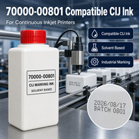Encre CIJ compatible Lei 70000-00801 pour imprimante à jet d'encre continu, encre de codage industrielle haute performance