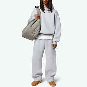 Survêtement de sport décontracté pour hommes-Pull baggy d'hiver Fabricant personnalisé 600GSM Sweat-shirt en polaire lourd avec logo respirant - Product Image 4